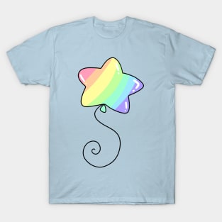 Rainbow Pastel Star Balloon T-Shirt